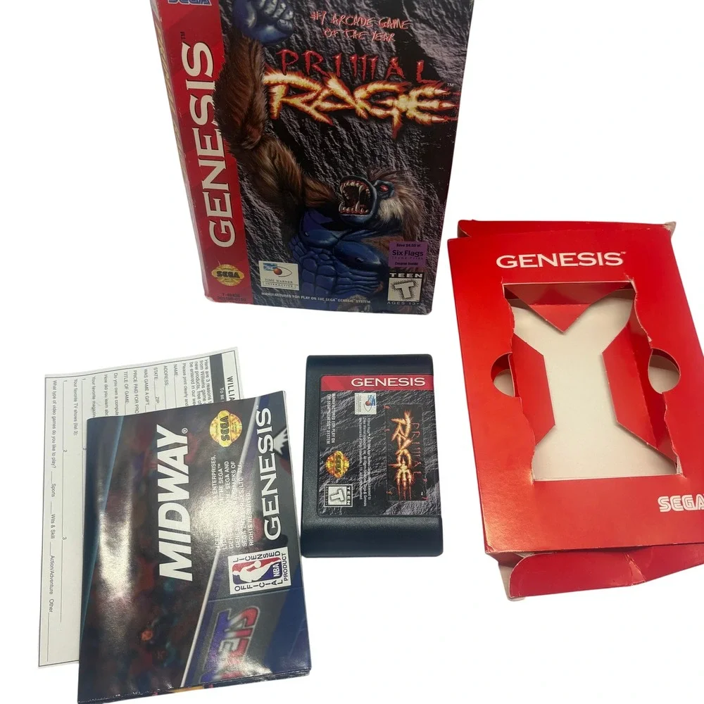 CIB Video Game Fighting Primal Rage Sega Genesis T-48426
